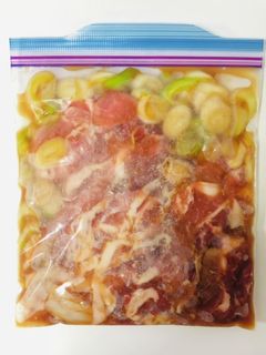 【下味冷凍】豚こまと長ネギの生姜焼き-レシピのメイン写真