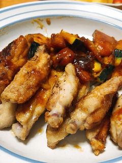 鶏手羽と南瓜の甘辛炒め-レシピのメイン写真