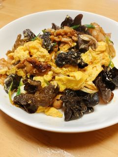 簡単!本格中華!!豚肉とキクラゲの卵炒め-レシピのメイン写真