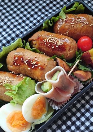 2020/10/13 肉巻きおにぎり弁当-レシピのメイン写真
