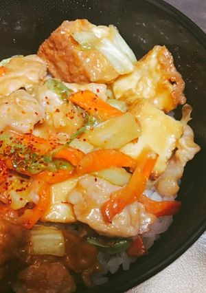 お弁当★厚揚げの味噌炒め丼/記録用★-レシピのメイン写真