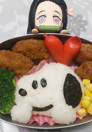 キャラ弁　スヌーピー-レシピのメイン写真