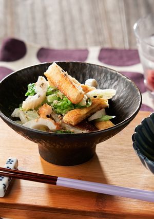 白菜と焼き揚げのごま風味和え-レシピのメイン写真
