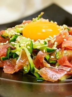 生ハムの和風ユッケ-レシピのメイン写真
