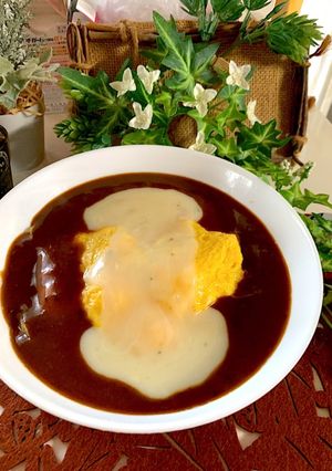 オムカレー☆チーズソース-レシピのメイン写真