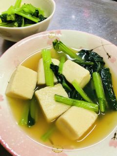 小松菜と高野豆腐の煮物-レシピのメイン写真