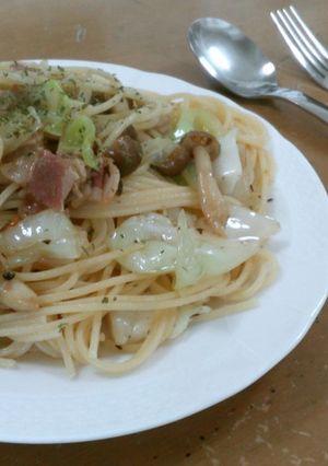 しめじとキャベツのペペロンチーノ-レシピのメイン写真