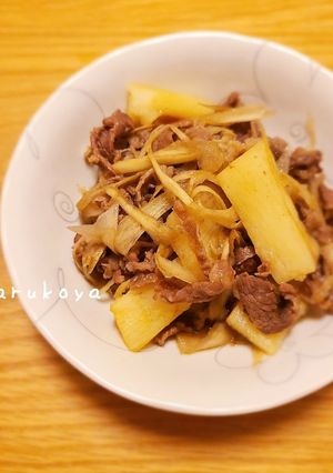 牛肉とごぼうと山芋のうま煮-レシピのメイン写真