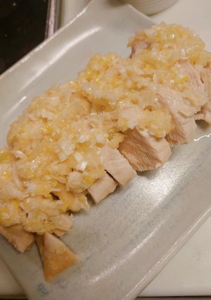 レンジで作る　鳥むね肉の酒蒸し-レシピのメイン写真