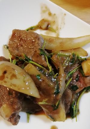 りんご醤油で、とろとろステーキ-レシピのメイン写真