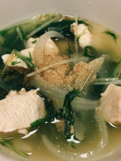 鶏肉と水菜のほっこり温まるスープ-レシピのメイン写真