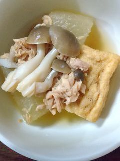 ツナ・冬瓜・厚揚げ・しめじの煮物-レシピのメイン写真
