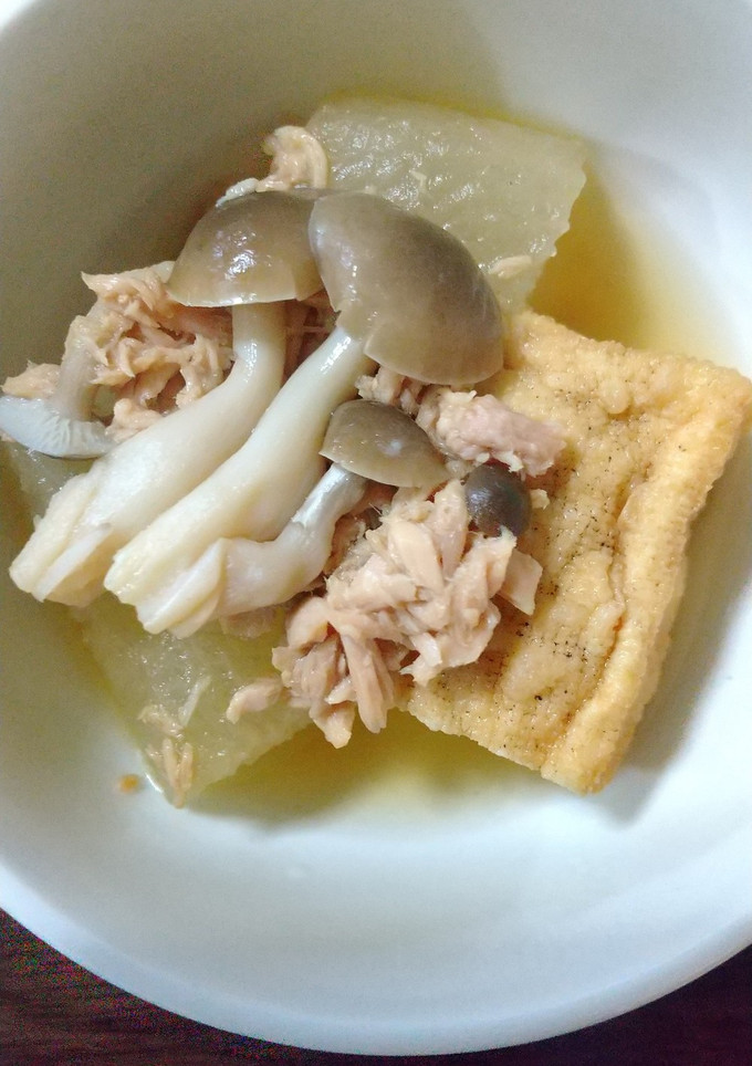 ツナ・冬瓜・厚揚げ・しめじの煮物-レシピのメイン写真