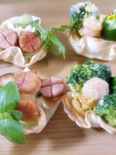 餃子の皮でカップオードブル-レシピのメイン写真