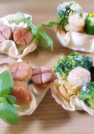 餃子の皮でカップオードブル-レシピのメイン写真