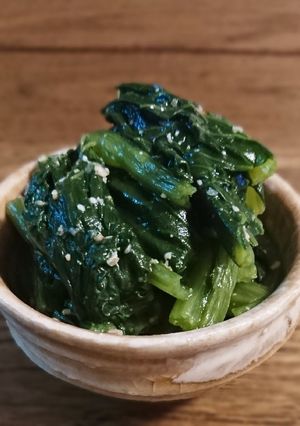 レンチン◎小松菜のごま味噌あえ◎簡単-レシピのメイン写真