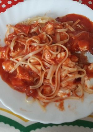 トマト味のスパゲッティ-レシピのメイン写真