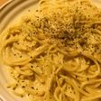 茹で汁ベースの豆乳&全卵のカルボナーラ