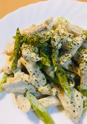 鶏肉とアスパラガスのシンプルマヨネーズ炒め-レシピのメイン写真