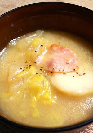 里芋とベーコンの味噌スープ-レシピのメイン写真