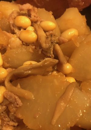 大豆入り♡豚こま大根の煮からめ-レシピのメイン写真