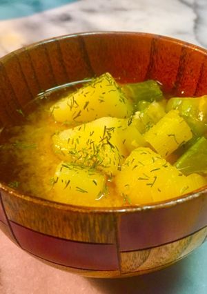 No2683じゃがいもディル長ネギ味噌汁-レシピのメイン写真
