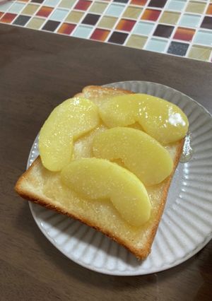 りんごオレンジ煮ハチミツシュガートースト-レシピのメイン写真