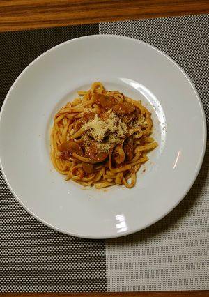 ヨウサマの減塩牛スジ風デミソースパスタ-レシピのメイン写真