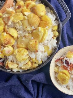 ストウブで栗ご飯(おこわ)-レシピのメイン写真
