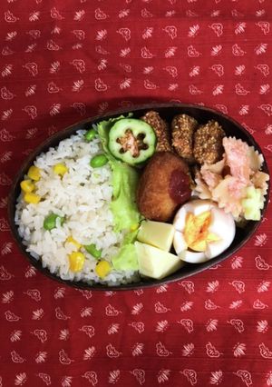 コーン枝豆炒めご飯弁当-レシピのメイン写真