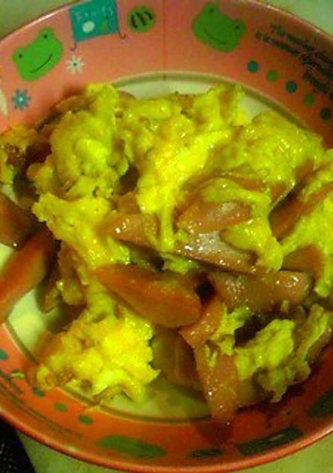 魚肉ソーセージと卵の炒め物-レシピのメイン写真