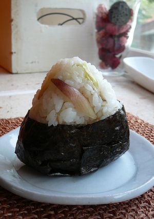 茗荷の昆布〆♪　おにぎり編-レシピのメイン写真