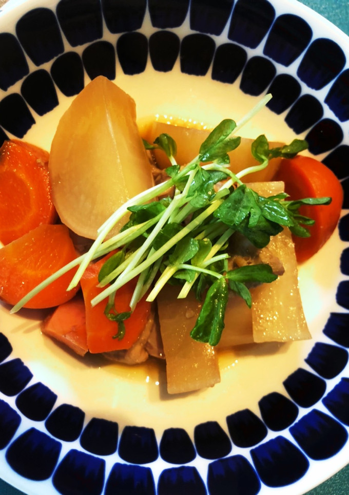 大根とにんじんの鶏肉の炒り煮♪-レシピのメイン写真
