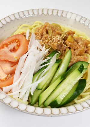 四方竹たっぷり汁なしジャージャー麺-レシピのメイン写真