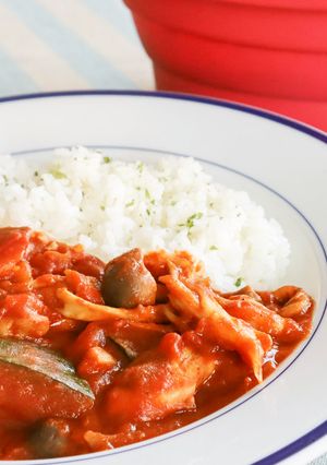 かぼちゃときのこの無水トマト缶カレー-レシピのメイン写真