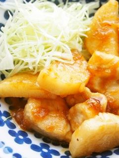 長芋と胸肉の生姜焼き♪長芋サクサク食感!-レシピのメイン写真
