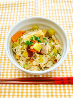 さつまいもと鶏の炊き込みご飯-レシピのメイン写真