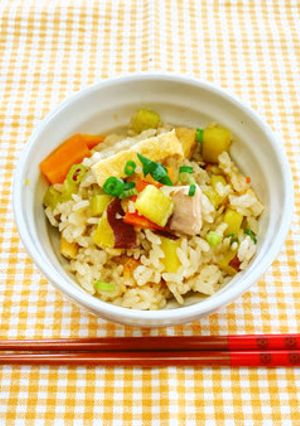 さつまいもと鶏の炊き込みご飯-レシピのメイン写真
