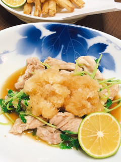 せせりと豆苗のレンチン蒸し-レシピのメイン写真
