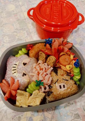 ポケモン弁当★ウリムー＆ゲンガー‪★-レシピのメイン写真