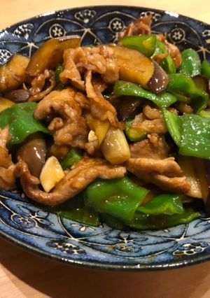 ナスとピーマンと豚肉のピリ辛甘炒め-レシピのメイン写真