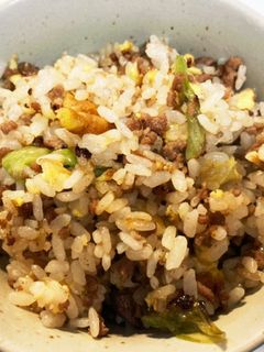 肉そぼろとレタスの炒飯-レシピのメイン写真