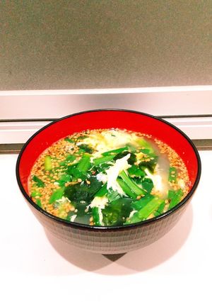にら玉ワカメのあっというまごまスープ-レシピのメイン写真