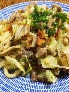 味噌味焼うどん-レシピのメイン写真