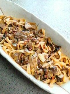 秋らしい色々キノコのクリームパスタ-レシピのメイン写真