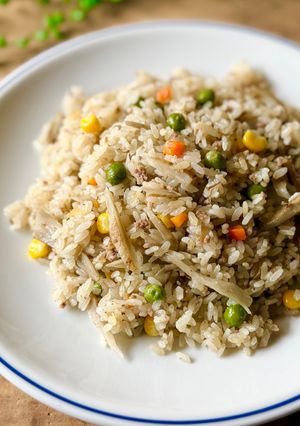 m炊飯器DE簡単鶏ごぼうピラフ-レシピのメイン写真