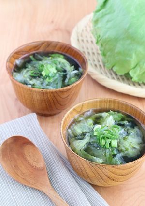 食物繊維！レタスと海苔の中華風スープ-レシピのメイン写真