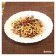 レンコンと豚肉のバルサミコ酢炒め