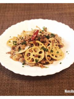 レンコンと豚肉のバルサミコ酢炒め-レシピのメイン写真