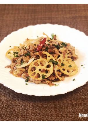 レンコンと豚肉のバルサミコ酢炒め-レシピのメイン写真